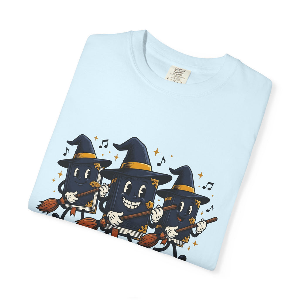 Witch Fantasy Figures Shirt Halloween Story Gift Women Sketch Tee Sorceress T-Shirt Horror Fan Magical Drawing Graphic Line Art Witch Broom