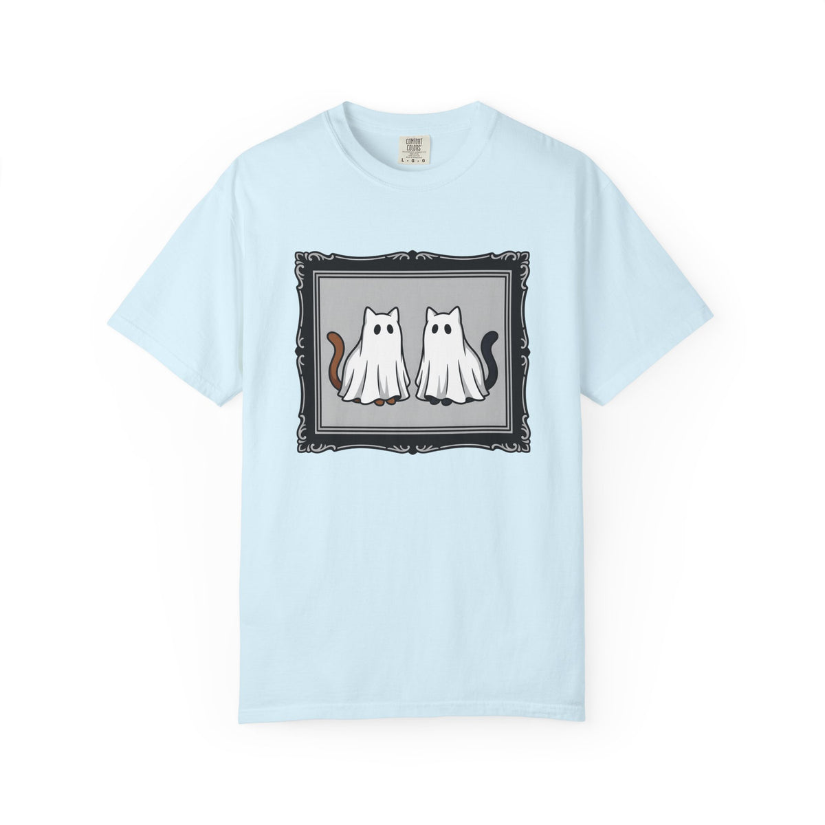 Ghost Cats Shirt Halloween Cat Unisex Gift Cartoon Tee Kitties T-Shirt Horror