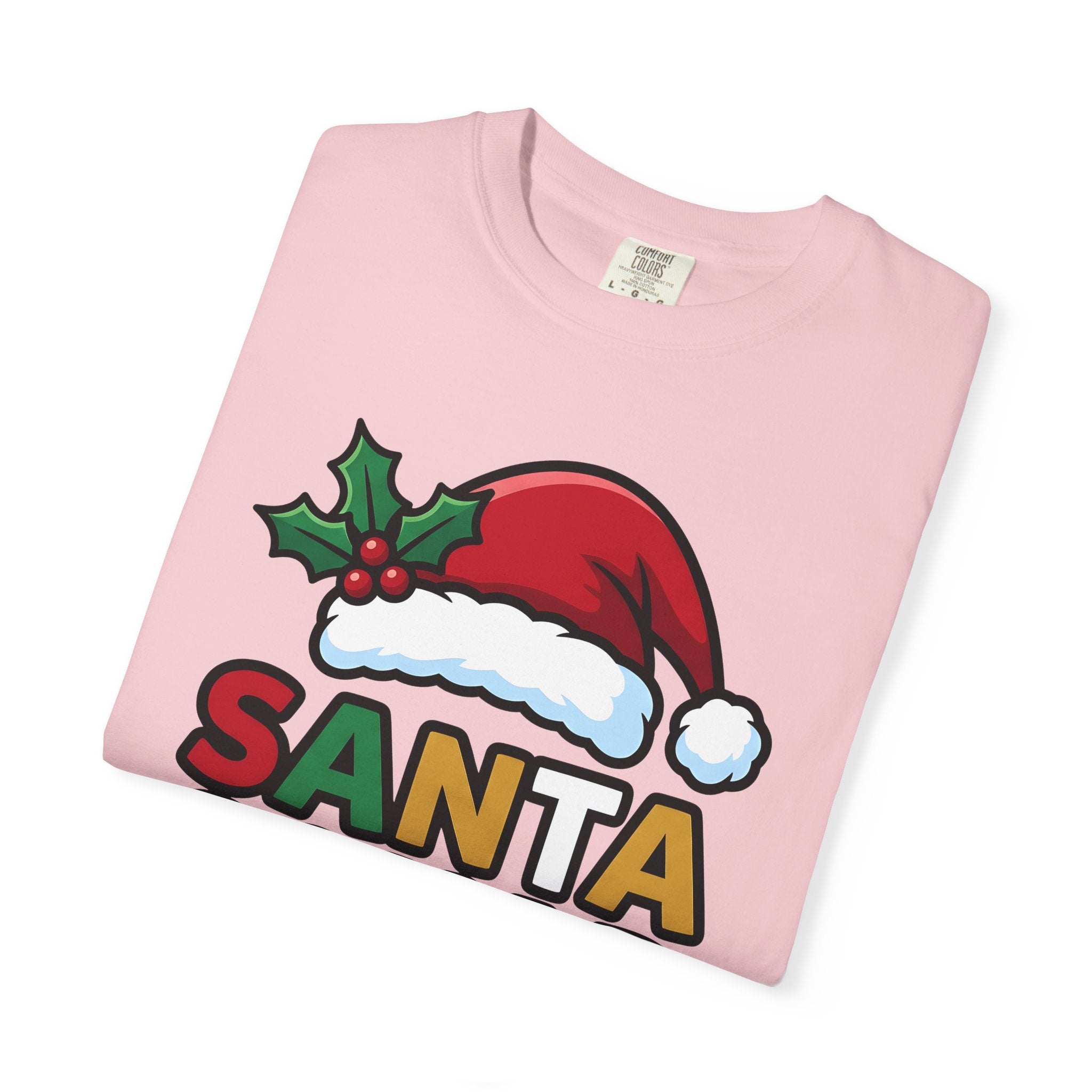 Santa Cap Shirt Christmas Festivity Gift Women Animated Tee Santa Hat T-Shirt Holiday Fan Cartoon Tshirt Celebration Graphic Modern Candy