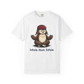 Zen Owl Shirt Yoga Relaxation Gift Women Hand Drawn Tee Owl T-Shirt Yoga Enthusiast Hoot Illustration Chill Graphic Sketch Beanie Tshirt