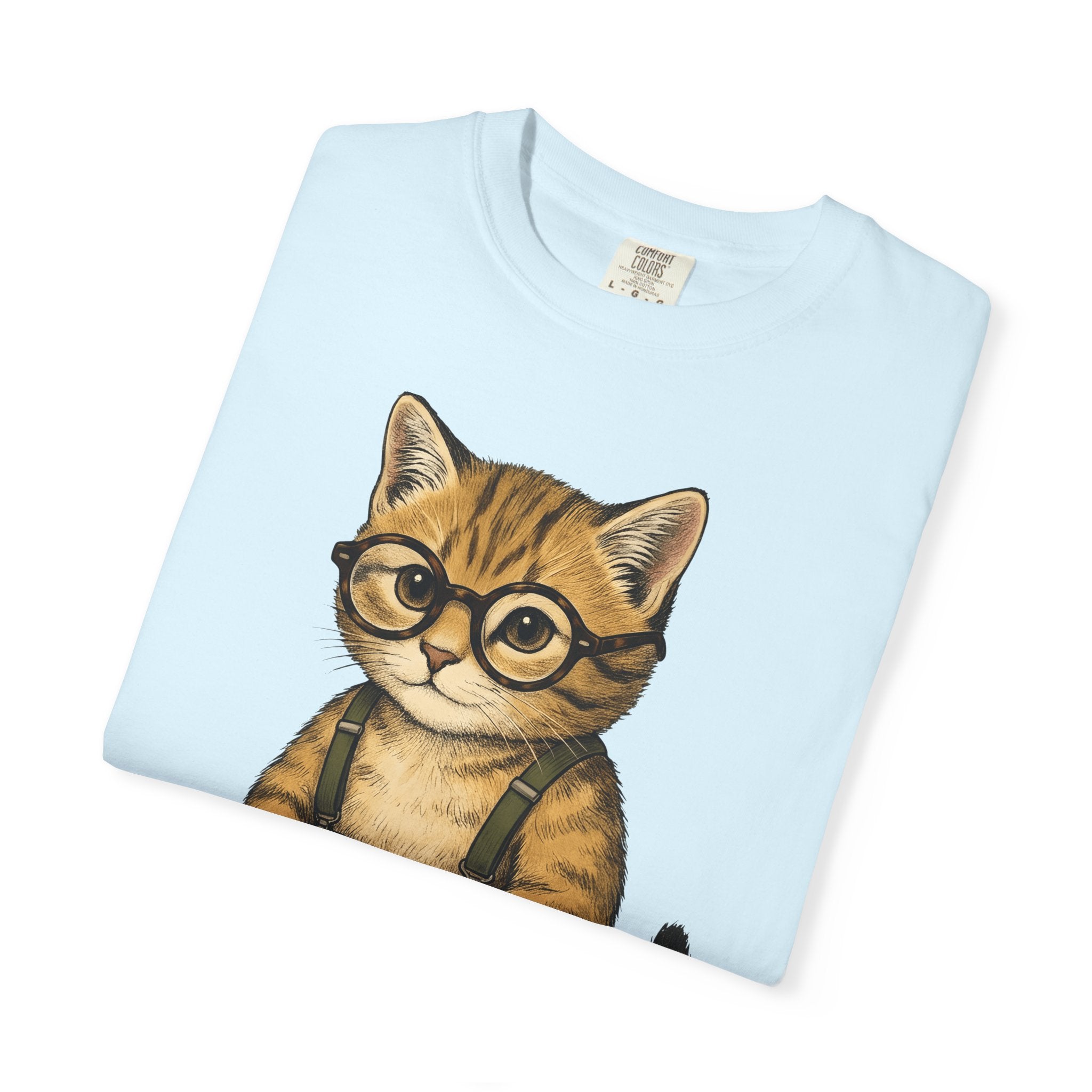 Tiger Cat Shirt Cat Comedy Gift Women Charming Tee Cat T-Shirt Cat Fan Cute Tshirt Humor Graphic Classic Eyeglasses Tshirt