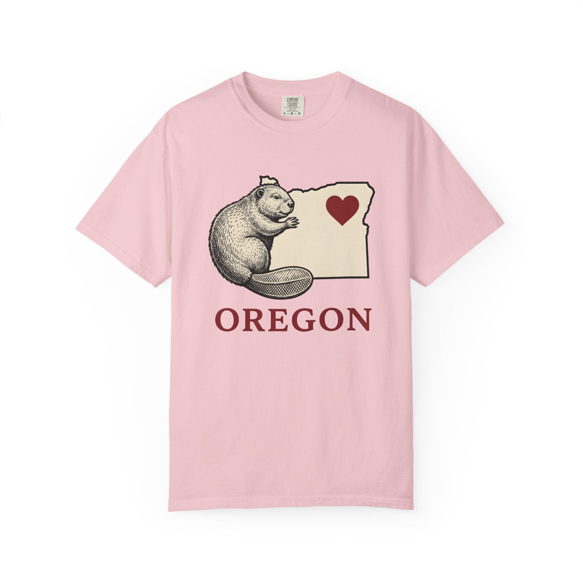 Beaver Illustration Shirt Oregon Wildlife Gift Women Sketch Tee Beaver T-Shirt Pacific Northwest Fan Dam Graphic Retro Love Symbol Tshirt