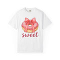 Sprinkle Donut Bow Shirt Desserts Confectionery Gift Women Brush Stroke Tee Donut T-Shirt Pastry Fan Watercolor Tshirt Candy Graphic