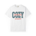 Varsity Text Shirt Holiday Winter Gift Women Collegiate Tee Lettering T-Shirt Christmas Fan Seasonal Graphic Tshirt Retro Stars Tshirt