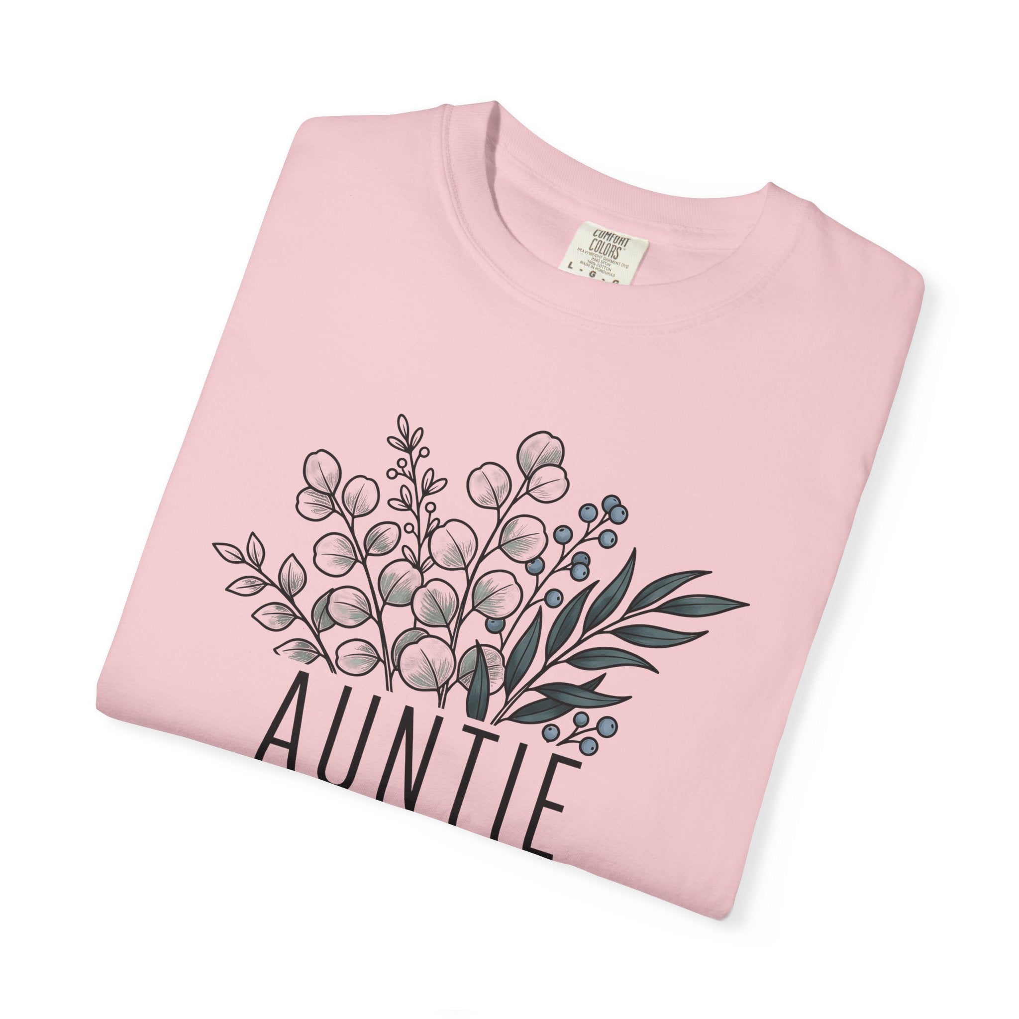 Flower Bunch Shirt Aunt Relatives Gift Women Rustic Tee Bouquet T-Shirt Auntie Fan Vintage Tshirt Family Graphic Sketch Ribbon Tshirt