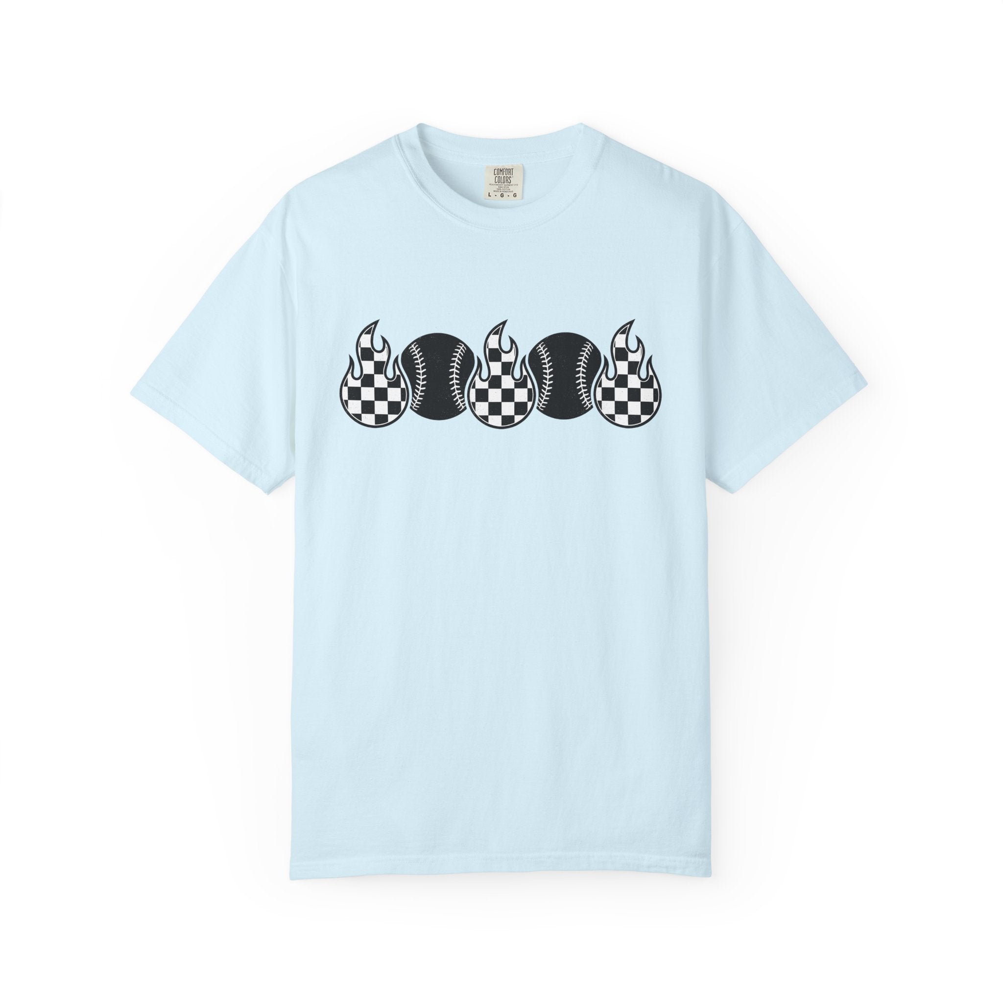 Baseball Flames Shirt Moms Competition Gift Women Sketch Tee Fireball T-Shirt Mom Fan Drawing Graphic Traditional Tartan Tshirt