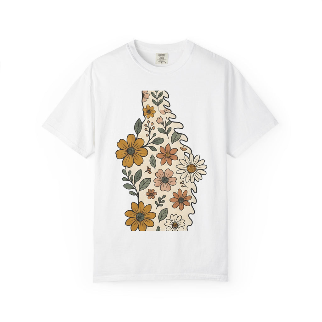 Bloom State Shape Shirt Boho Chic Wilderness Gift Women Rustic Tee Blossom T-Shirt Bohemian Enthusiast Country Tshirt Outdoor Graphic Folk