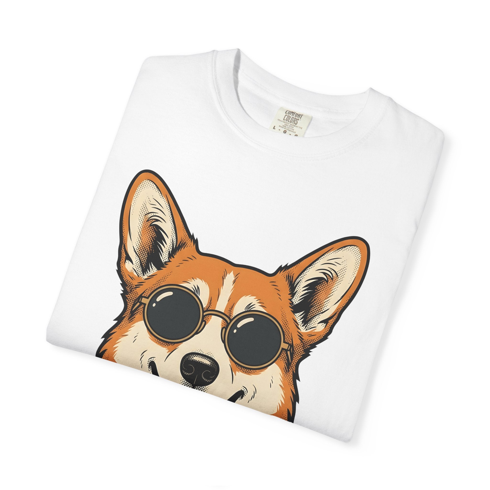 Corgi Puppy Shirt Dog Independence Gift Women Comic Tee Puppy T-Shirt Dog Fan Cartoon Tshirt Freedom Graphic Retro Shades Tshirt