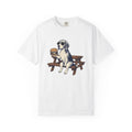 Beagle Dog Shirt Dog Food Gift Women Vintage Tee Hound T-Shirt Dog Fan Retro Tshirt Cuisine Graphic Hand Drawn Hamburger Tshirt