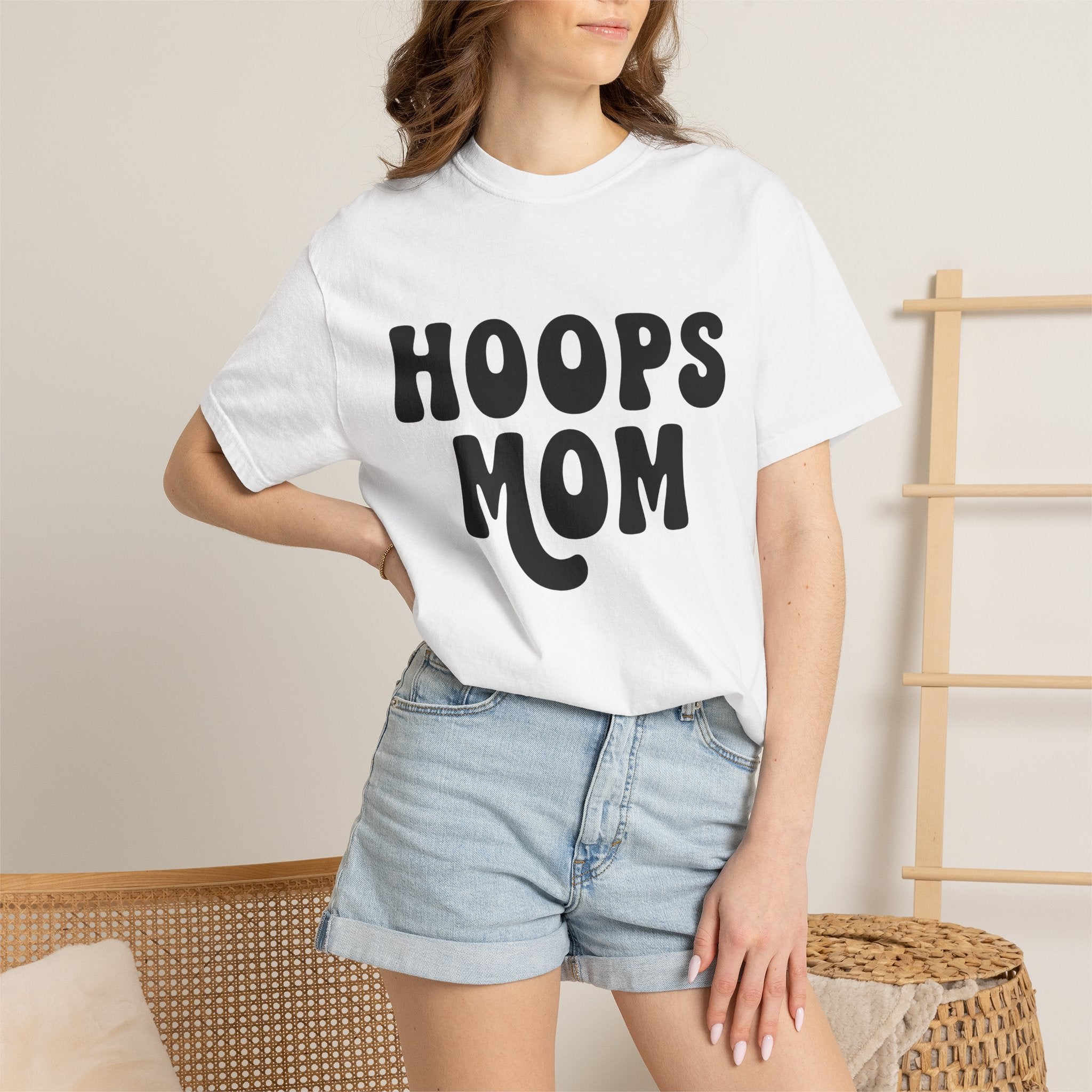 Bold Old School Text Shirt Basketball Mom Basketball Mom Kinship Gift Women Abstract Tee Typography T-Shirt Basketball Mom Fan Abstract Art