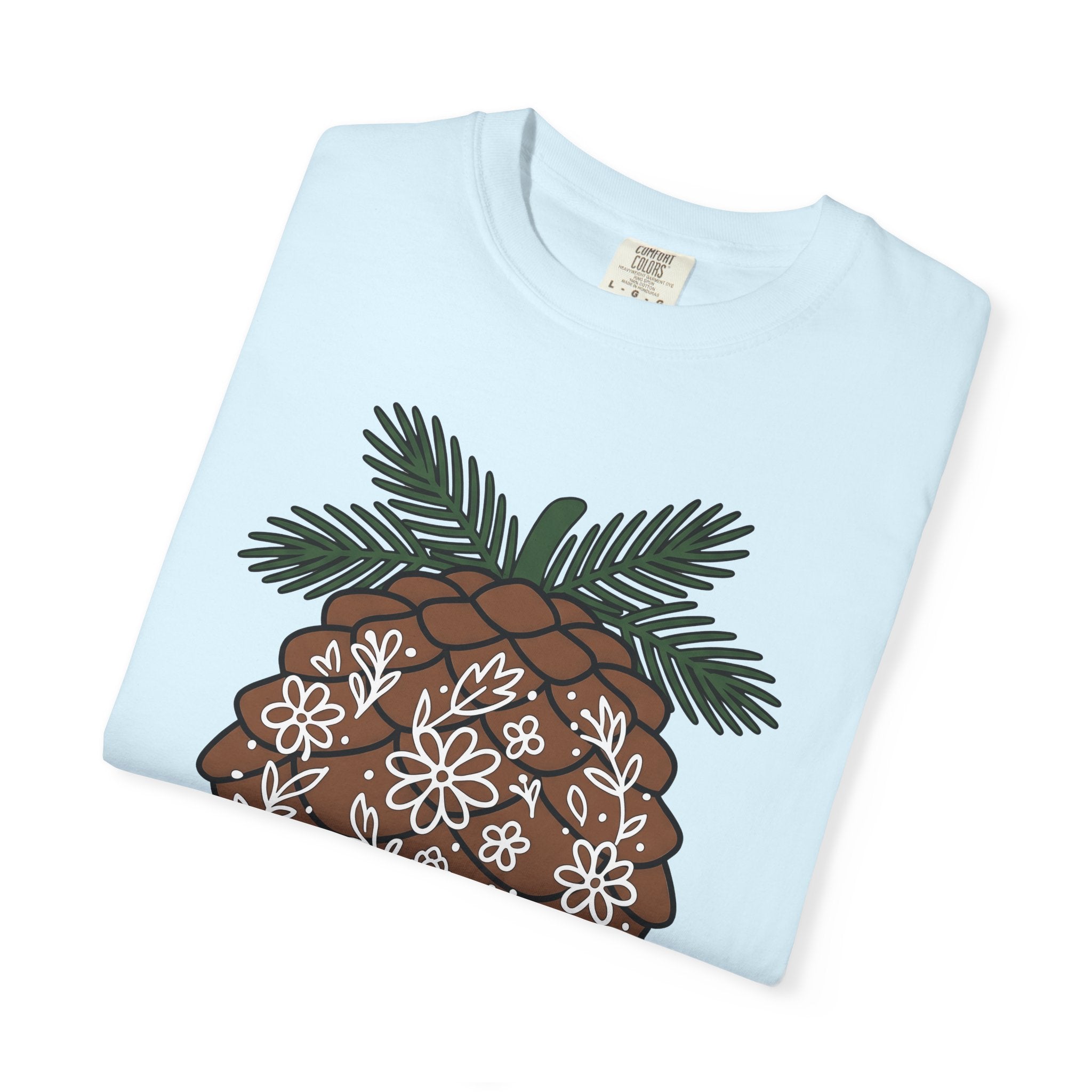 Pine Cone Shirt Holiday Wildlife Gift Women Farmhouse Tee Pinecone T-Shirt Christmas Fan Rustic Tshirt Animal Graphic Contemporary Blossom