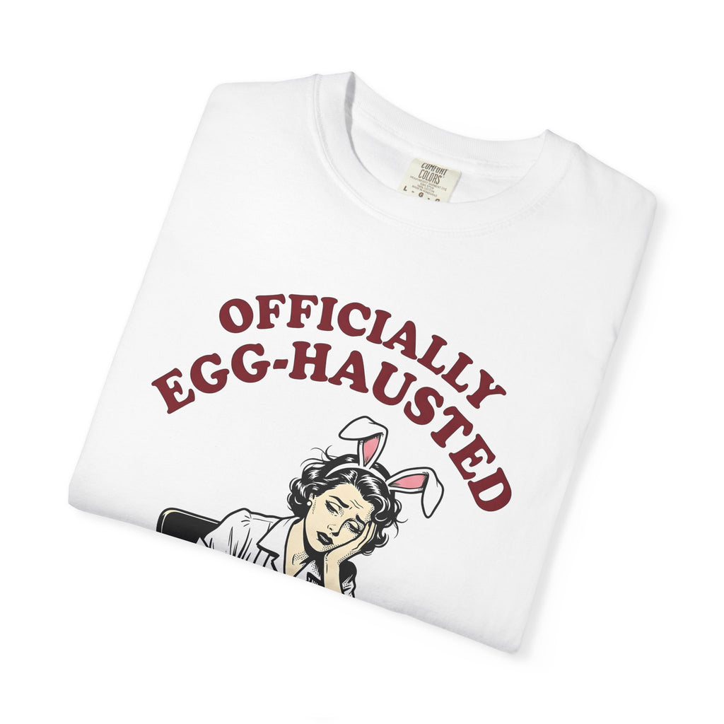 Sleepy Girl Bunny Ears Shirt Easter Jokes Gift Women Retro Tee Bunny Ears T-Shirt Easter Fan Vintage Tshirt Pun Graphic Cartoon Spring Eggs
