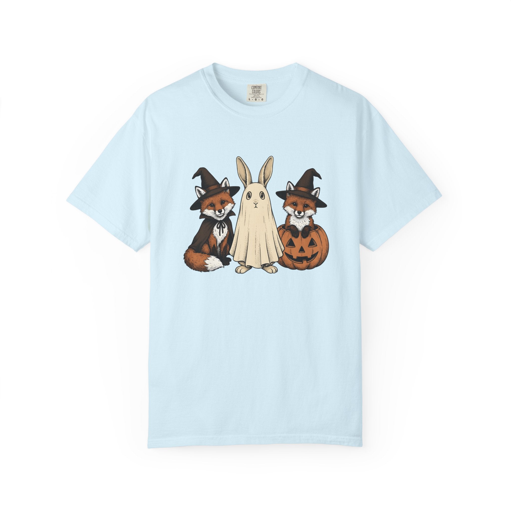 Autumn Animals Shirt Animals Harvest Gift Women Line Art Tee Fall Animals T-Shirt Wildlife Fan Minimalist Tshirt Autumn Harvest Graphic
