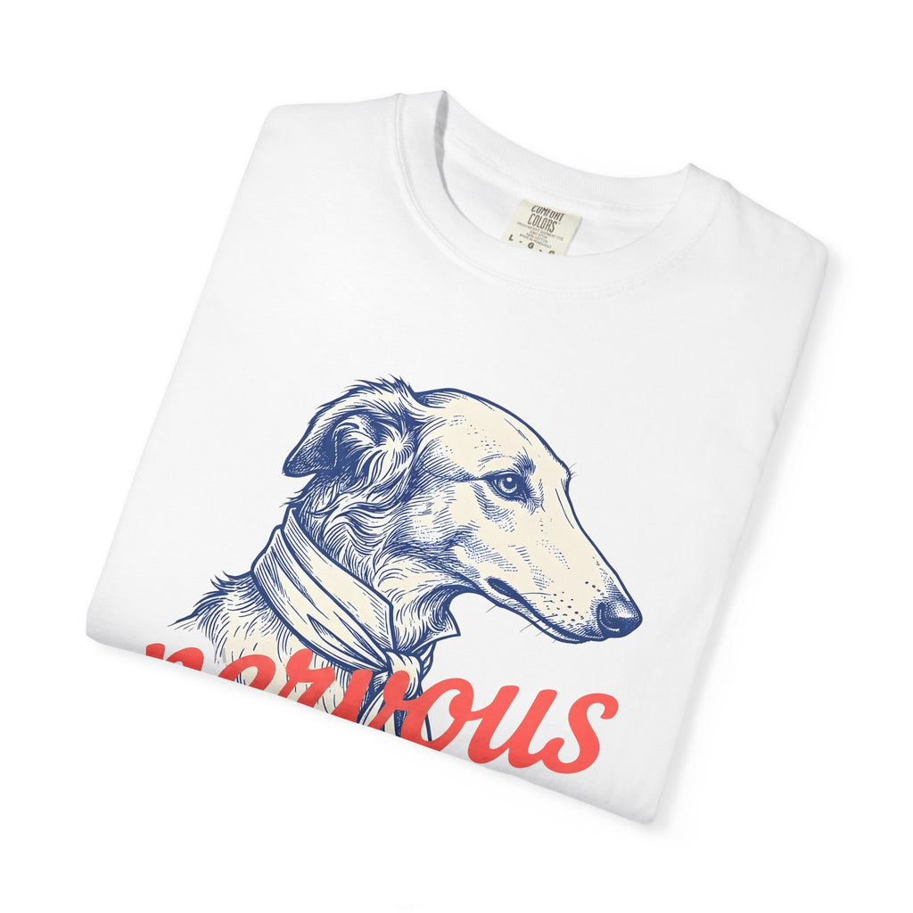 Greyhound Pet Shirt Dog Wildlife Gift Women Sketch Tee Whippet T-Shirt Dog Fan Hound Drawing Wildlife Graphic Tshirt Retro Scarf Tshirt
