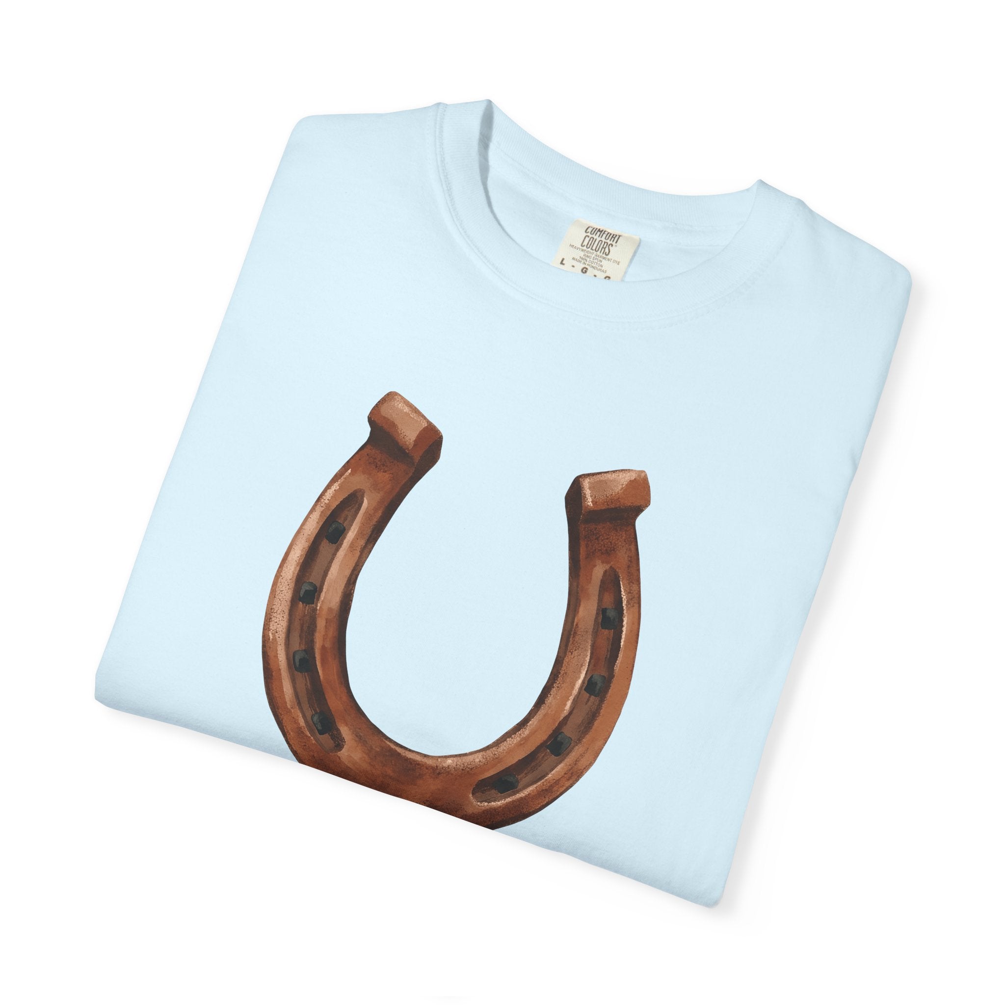Horseshoe Art Shirt Lucky Cowboy Gift Women Tribal Tee Horseshoe T-Shirt Fortune Fan Celtic Tshirt Rodeo Graphic Doodle Lucky Symbol Tshirt