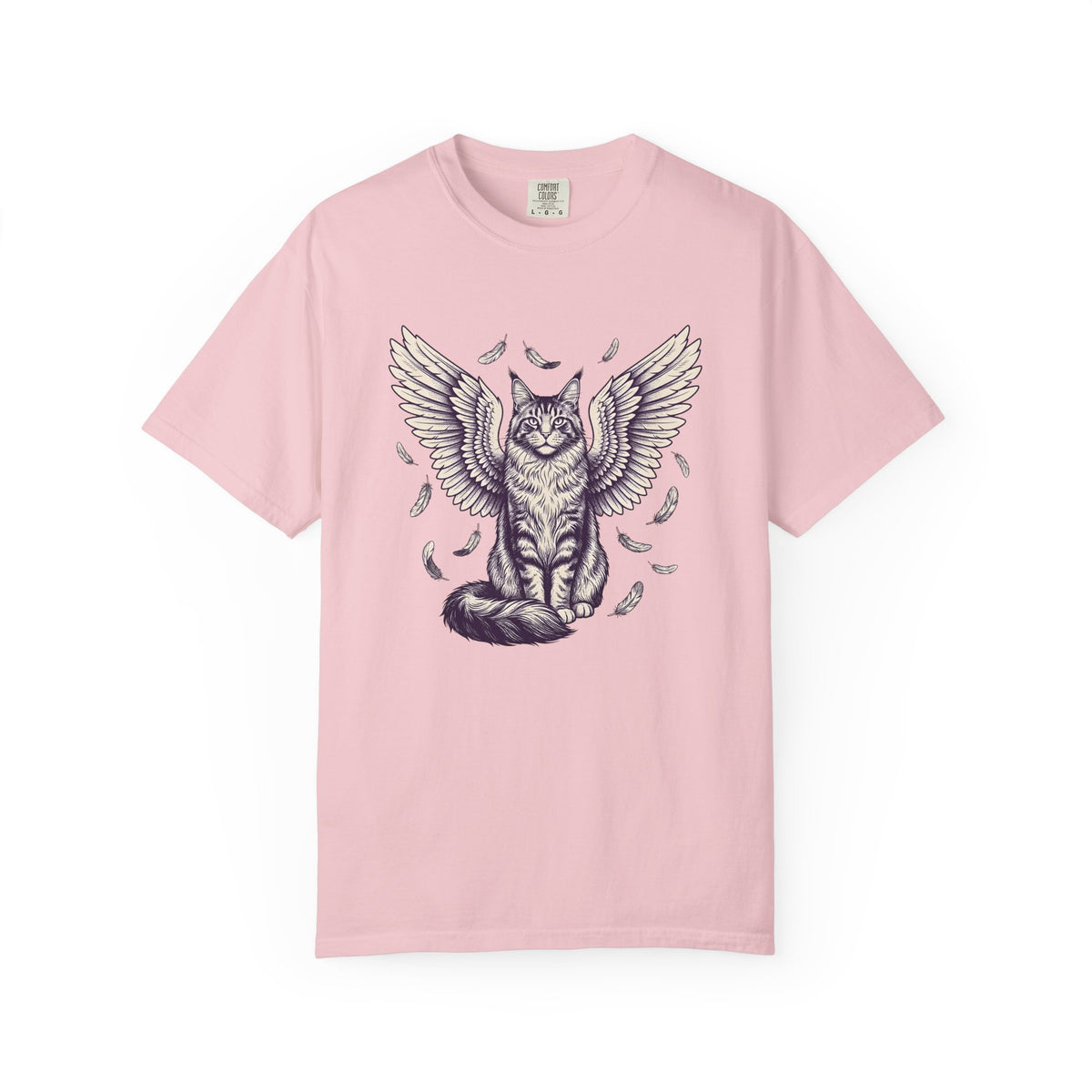 Guardian Cat Shirt Cat Magical Gift Women Cartoon Tee Kitty T-Shirt Feline Fan Comic Tshirt Mystical Graphic Distressed Quills Tshirt