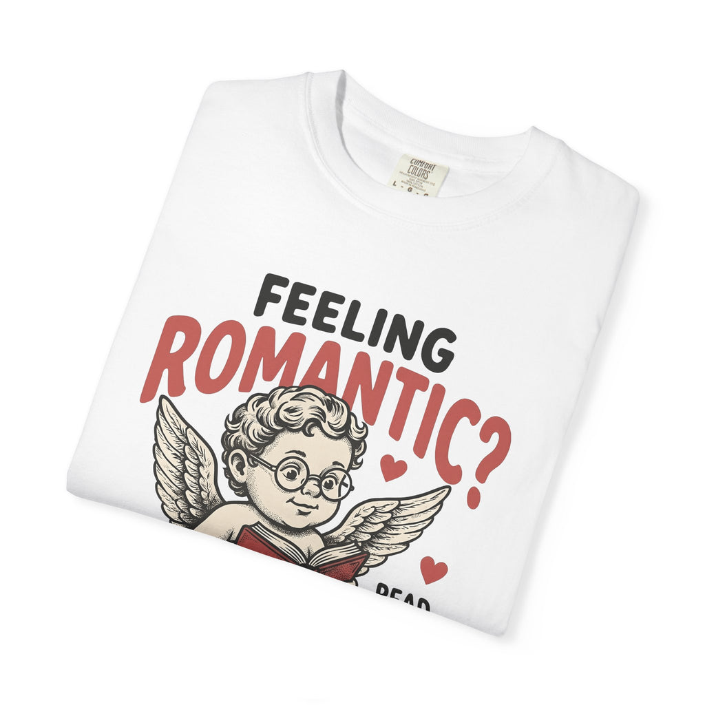 Cupid Reading Shirt Valentines Day Book Gift Women Vintage Tee Eros T-Shirt Romance Fan Antique Tshirt Reader Graphic Retro Hearts Tshirt