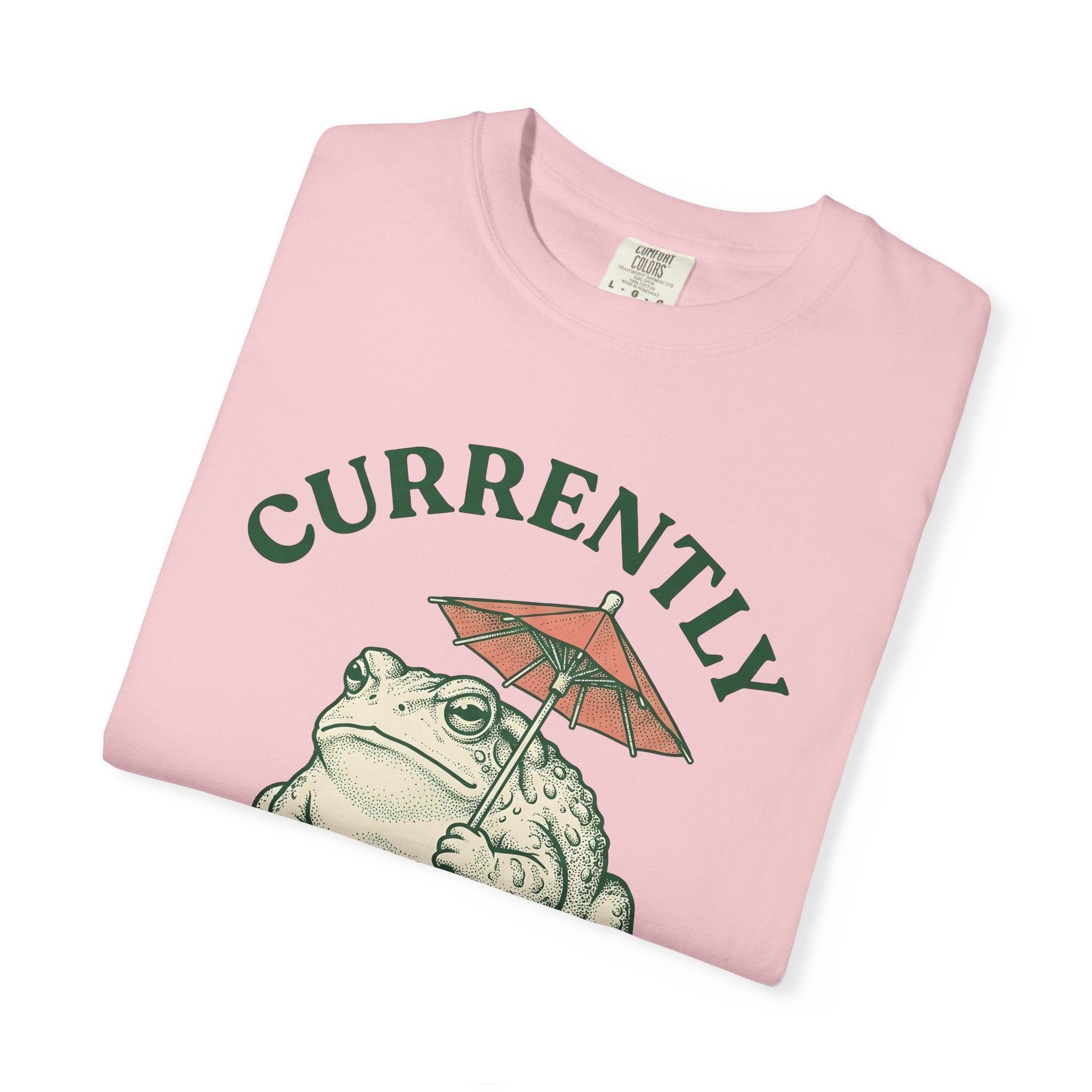 Frog Umbrella Shirt Funny Wildlife Gift Women Retro Tee Toad T-Shirt Comedy Fan Amphibian Graphic Sketch Umbrella Tshirt