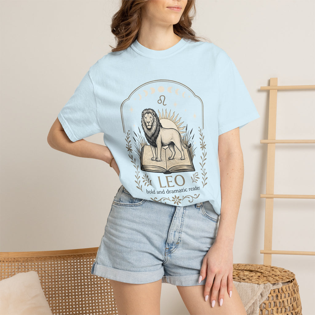 Lion Journal Shirt Boho Chic Horoscope Gift Women Celestial Tee Diary T-Shirt Bohemian Enthusiast Astrology Tshirt Astrology Graphic Retro
