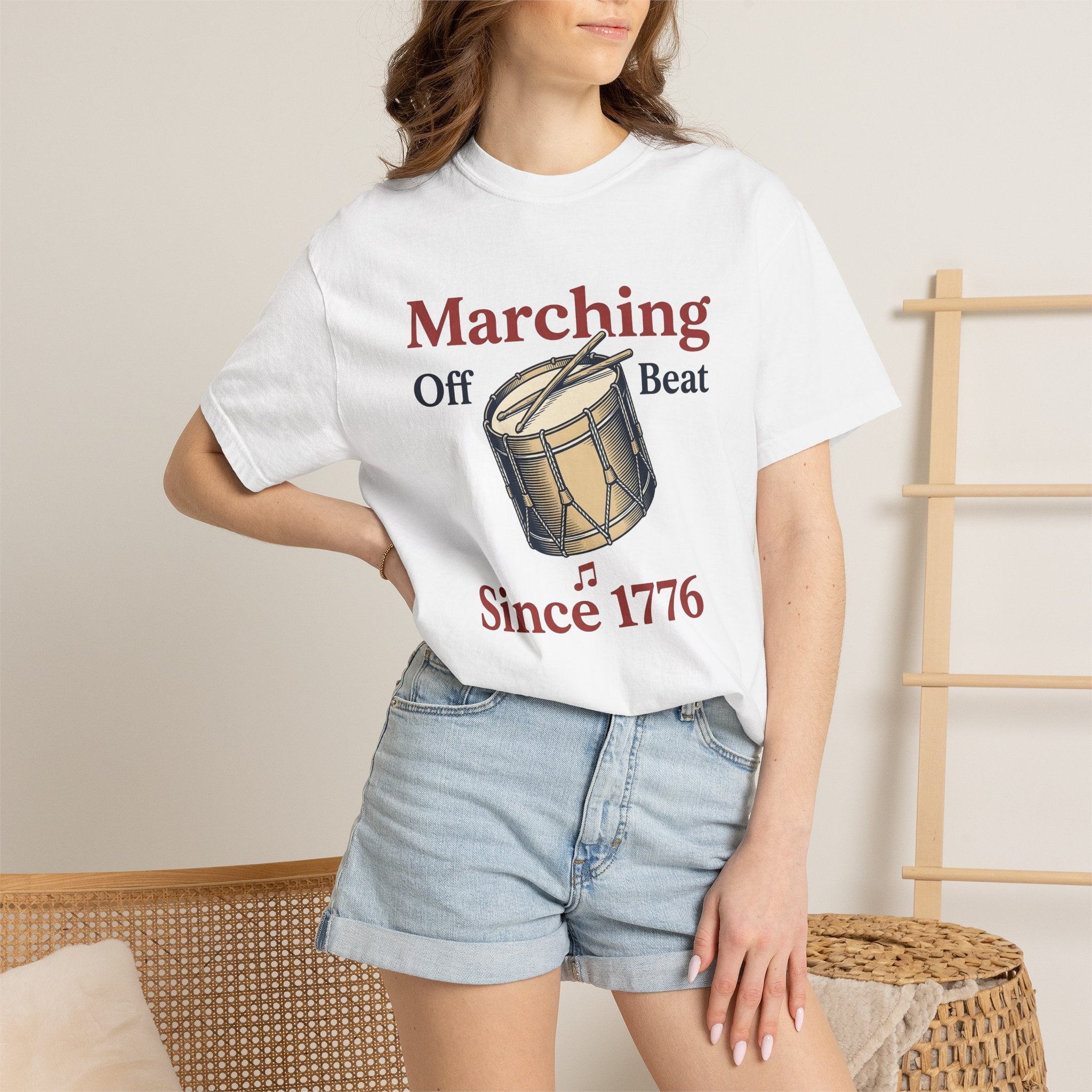 Snare Drum Shirt 4th Of July Freedom Gift Women Hand Drawn Tee Drum Snare T-Shirt Fireworks Fan Drum Tshirt Liberty Graphic Sketch