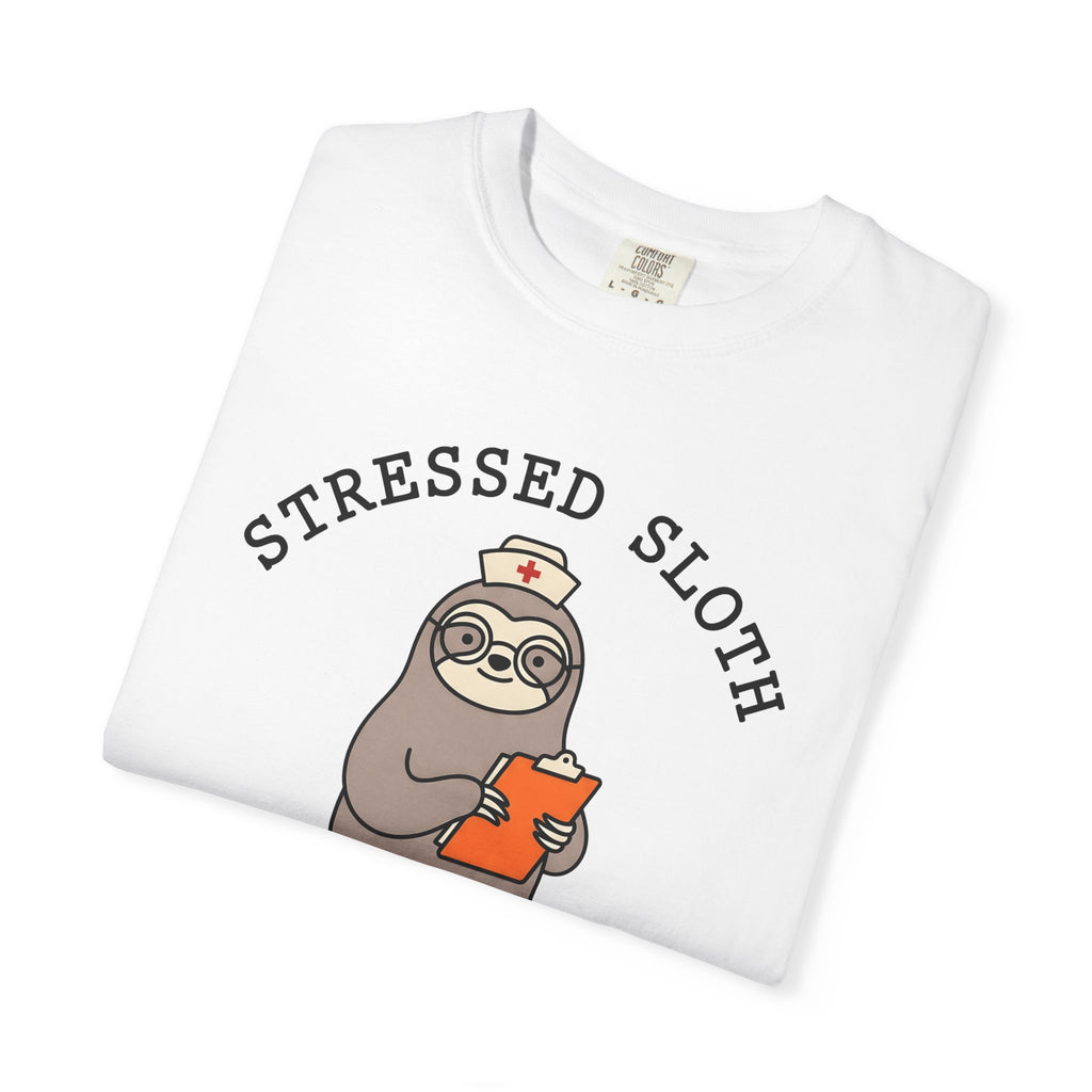 Sloth Nurse Shirt Nurses Wildlife Gift Women Comic Tee Sloth T-Shirt Nurse Enthusiast Cartoon Tshirt Wildlife Graphic Simple Clipboard