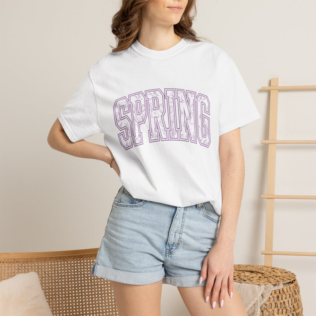 Rabbit Flower Design Shirt Spring Outdoors Gift Women Retro Tee Floral T-Shirt Springtime Fan Vintage Tshirt Nature Graphic Sketch Songbird