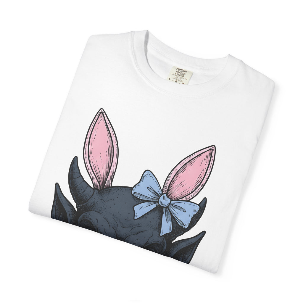 Imp Bunny Ears Shirt Easter Scary Gift Women Spooky Tee Bunny Ears T-Shirt Horror Fan Creepy Tshirt Frightful Graphic Classic Bowtie Tshirt