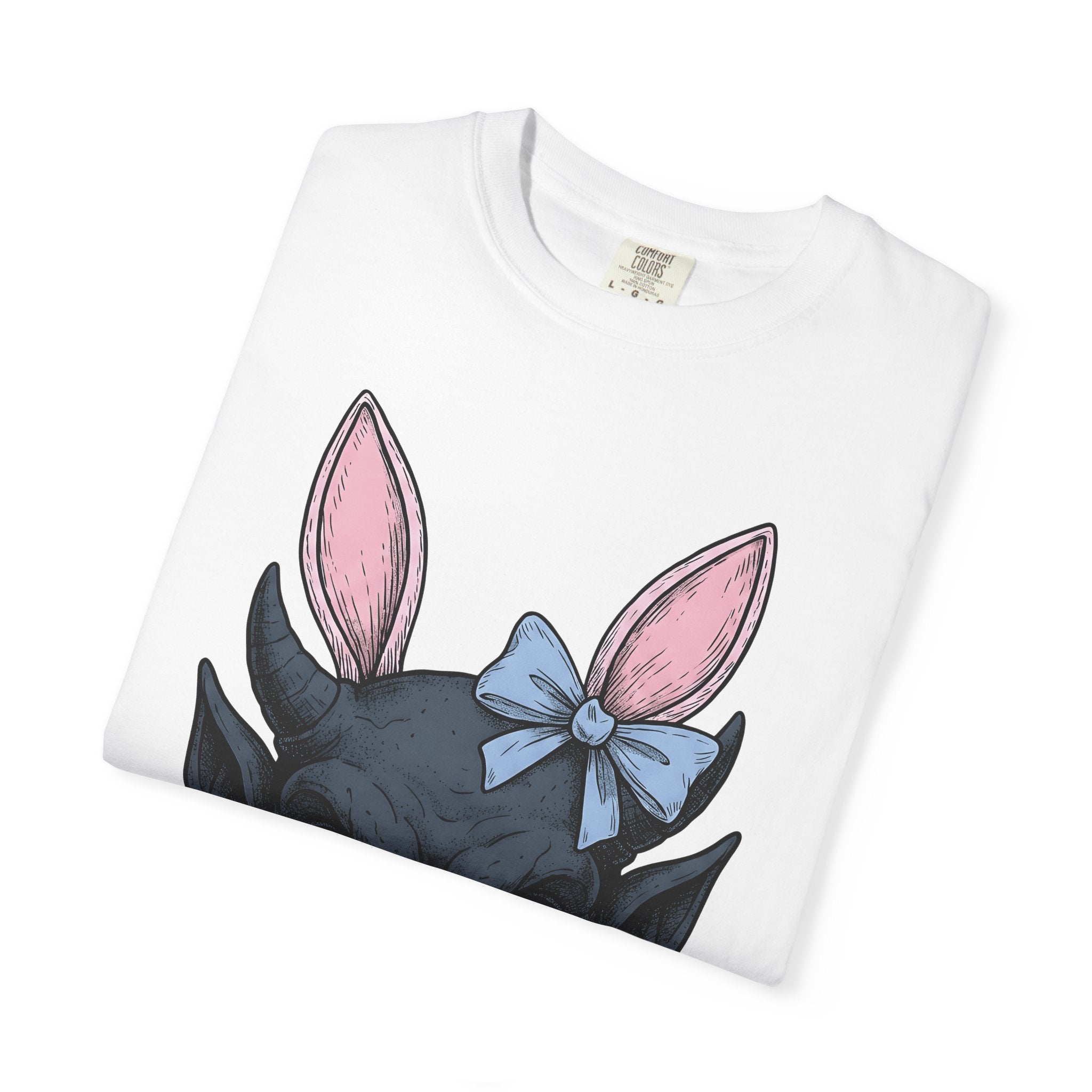 Imp Bunny Ears Shirt Easter Scary Gift Women Spooky Tee Bunny Ears T-Shirt Horror Fan Creepy Tshirt Frightful Graphic Classic Bowtie Tshirt