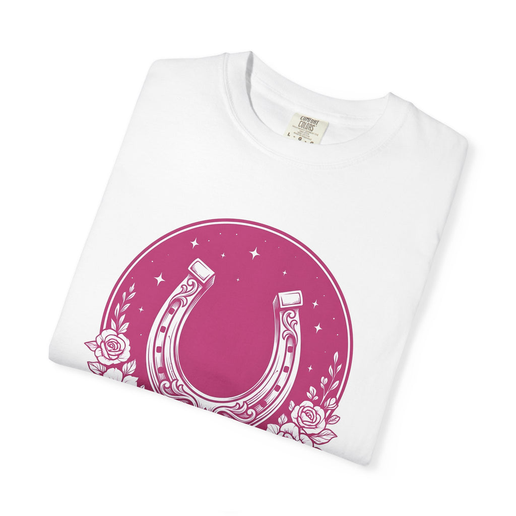 Floral Horseshoe Shirt Cowgirl Rodeo Gift Women Hippie Tee Horseshoe T-Shirt Cowgirl Fan Bohemian Tshirt Rodeo Graphic Antique Shining Star