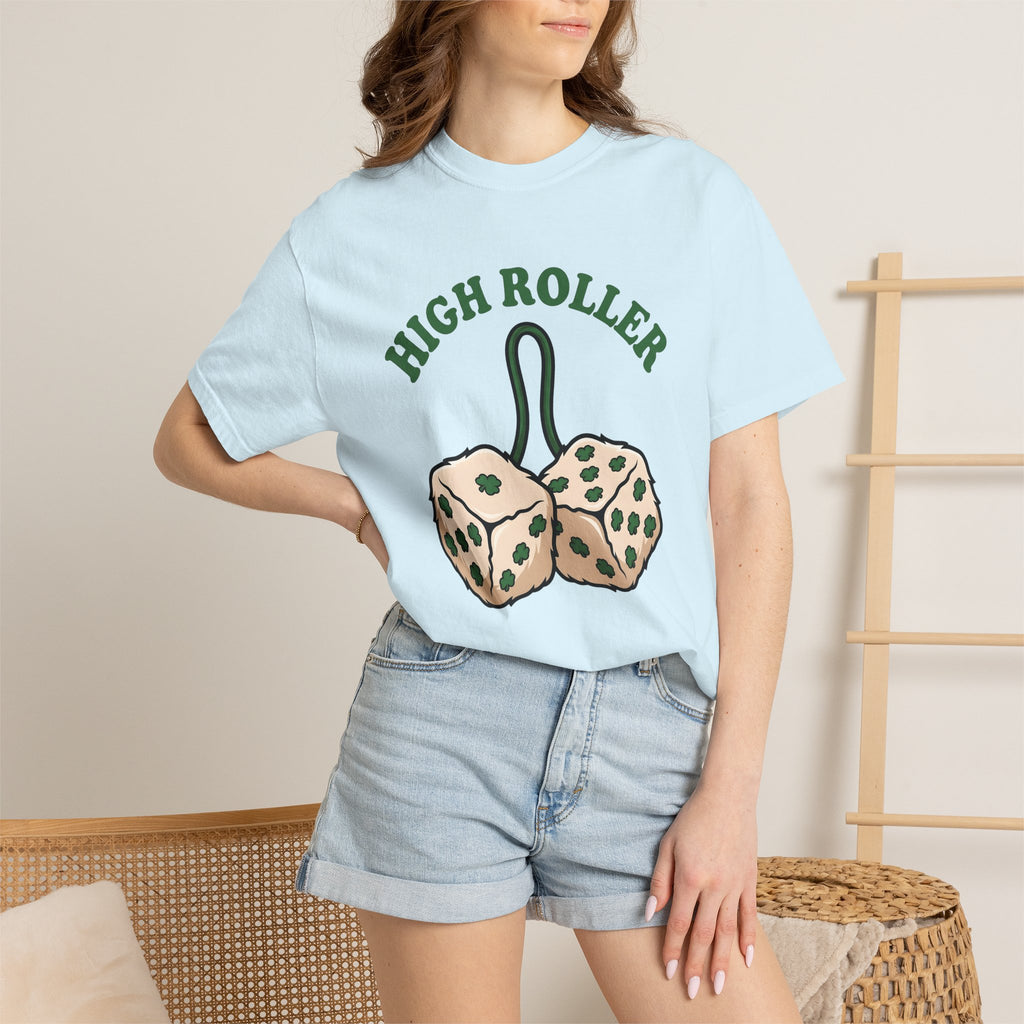 Shamrock Dice Shirt St Patrick's Day Casino Gift Women Cartoon Tee Lucky Charm T-Shirt St Patricks Fan Comic Tshirt Gambling Graphic Retro