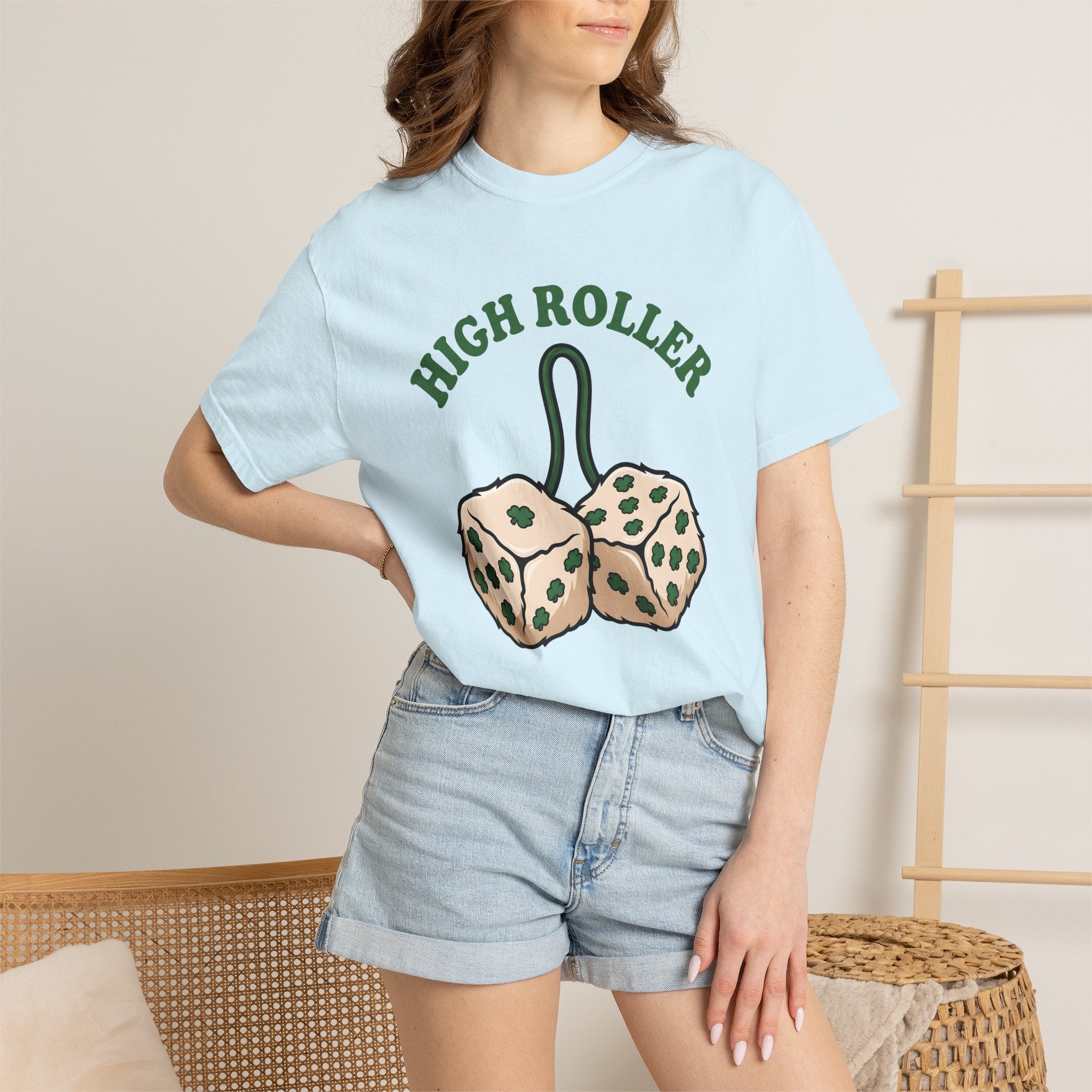 Shamrock Dice Shirt St Patrick's Day Casino Gift Women Cartoon Tee Lucky Charm T-Shirt St Patricks Fan Comic Tshirt Gambling Graphic Retro
