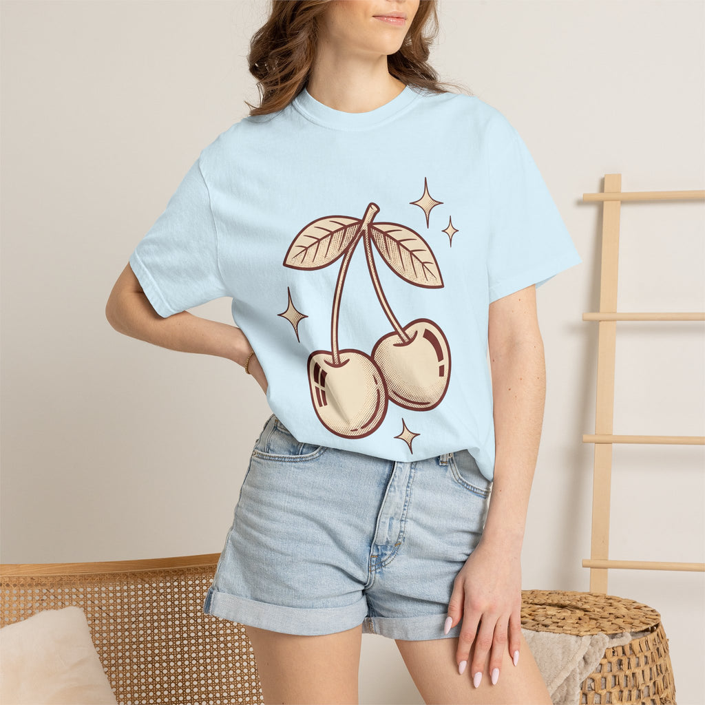 Cherry Berry Shirt Fruit Style Gift Women Classic Tee Berry T-Shirt Fruit Fan Vintage Tshirt Fashion Graphic Old School Sparkles Tshirt