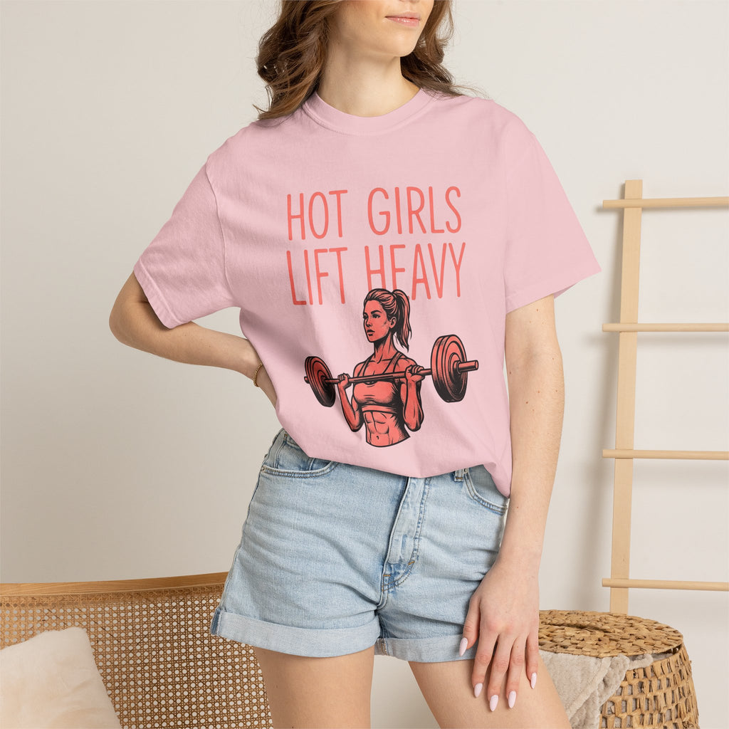 Girl Lifting Weights Shirt Fitness Exercise Gift Women Cartoon Tee Weightlifter T-Shirt Fitness Enthusiast Cartoonish Tshirt Workout Graphic