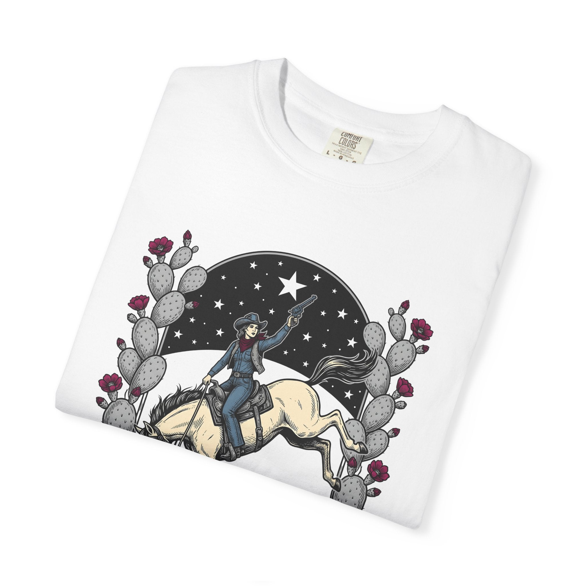 Cowgirl Horse Shirt Cowgirl Rodeo Gift Women Vintage Tee Horseman T-Shirt Cowgirl Fan Retro Tshirt Rodeo Graphic Western Cactus Tshirt