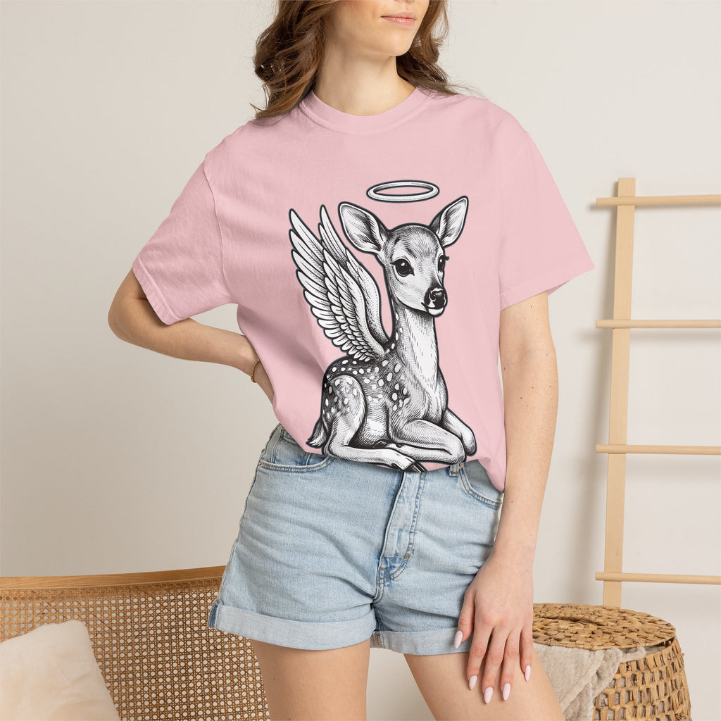 Mythical Doe Shirt Cute Wildlife Gift Women Cartoon Tee Fawn T-Shirt Adorable Fan Cartoonish Tshirt Wildlife Graphic Classic Plumage Tshirt
