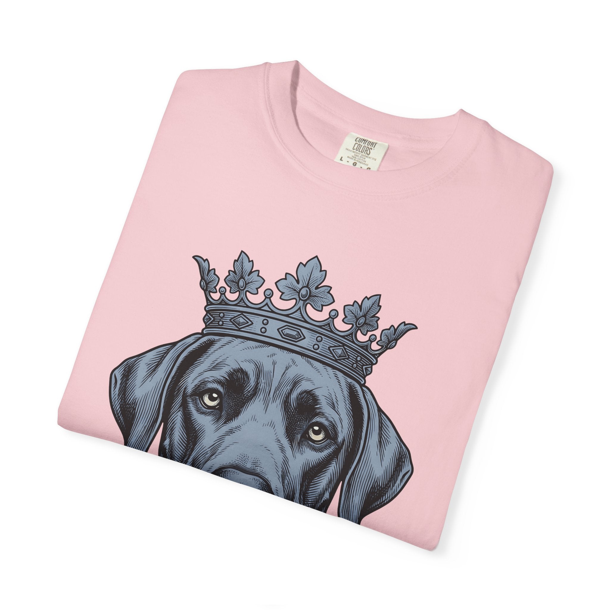 Dog Crown Shirt Dog Animal Gift Women Tattoo Tee Tiara T-Shirt Dog Fan Crown Tshirt Creature Graphic Vintage Royalty Tshirt