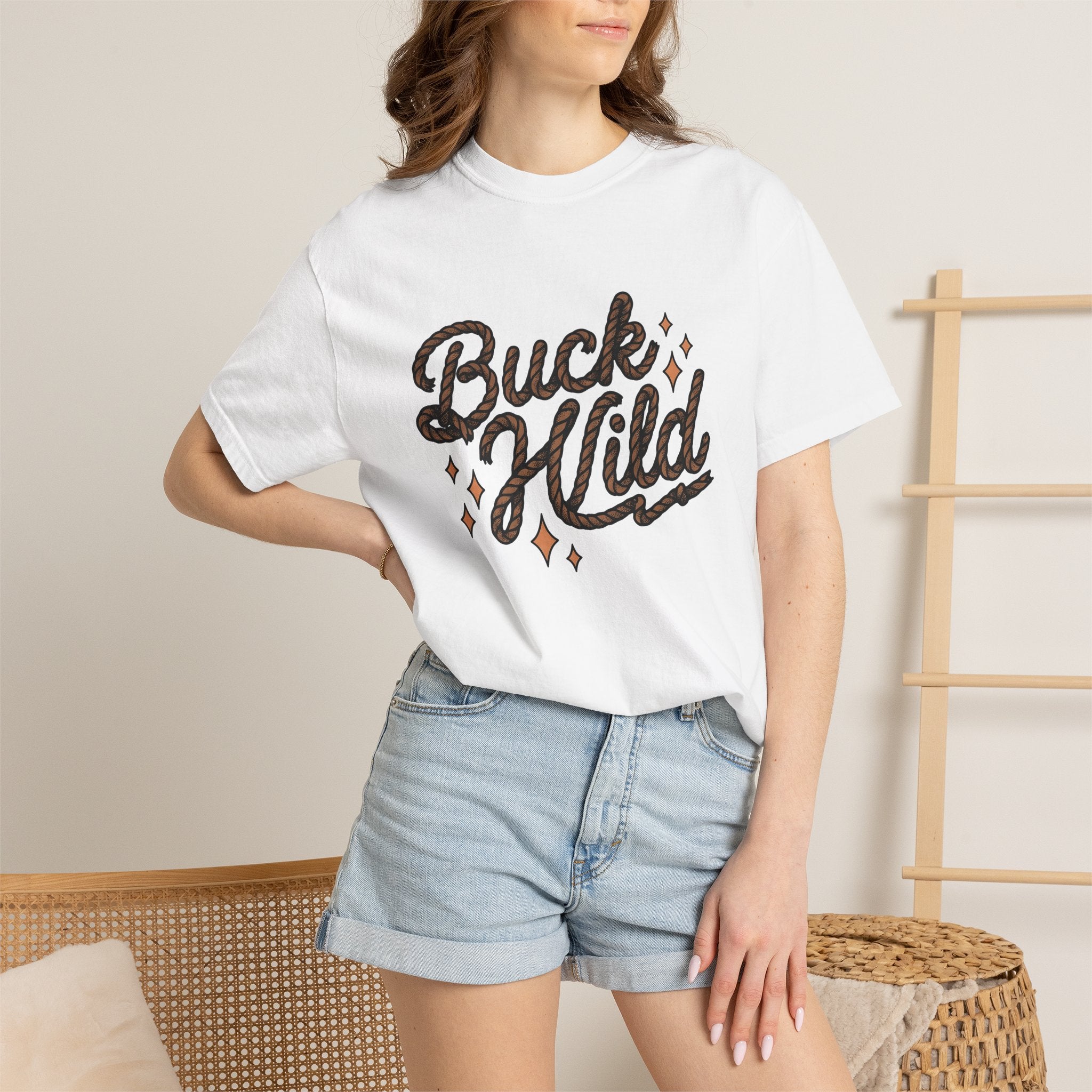 Rope Text Shirt Cowgirl Rodeo Gift Women Western Tee Typography T-Shirt Cowgirl Fan Rustic Tshirt Rodeo Graphic Hand Drawn Stars Tshirt