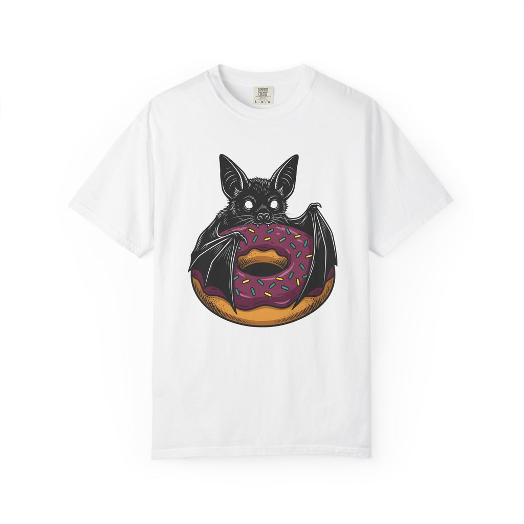 Bat Pastry Shirt Desserts Wildlife Gift Women Modern Tee Croissant T-Shirt Dessert Fan Retro Tshirt Animal Graphic Vintage Confetti Tshirt
