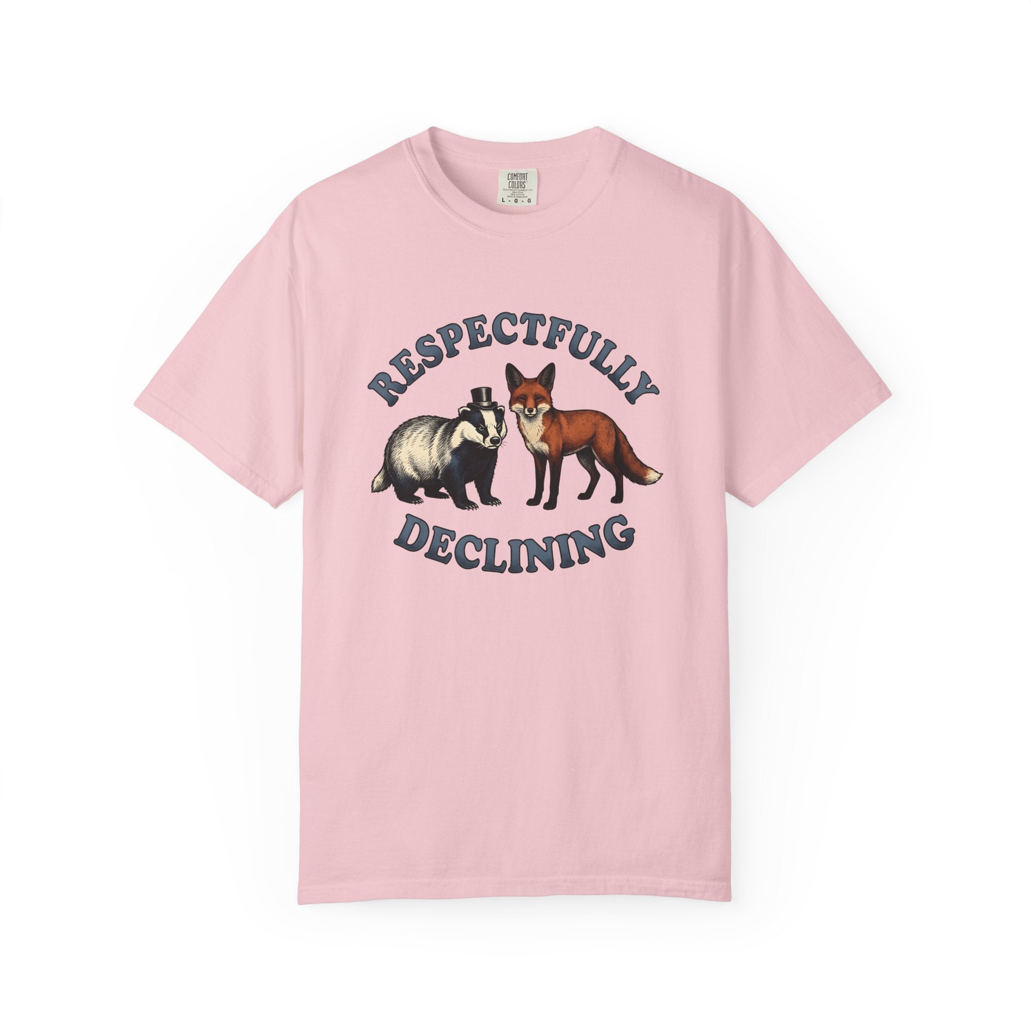 Badger Fox Shirt Funny Fauna Gift Women Sketch Tee Fox T-Shirt Humor Fan Drawing Graphic Line Art Top Hat Tshirt