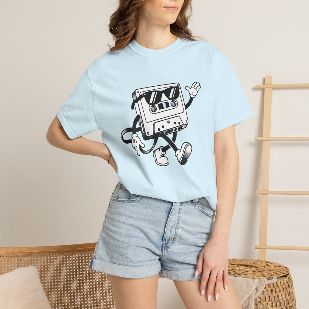 Tape Cartoon Character Shirt Vintage Audio Gift Women Comic Tee Scotch Tape T-Shirt Retro Fan Cartoon Tshirt Sound Graphic Old School Shades