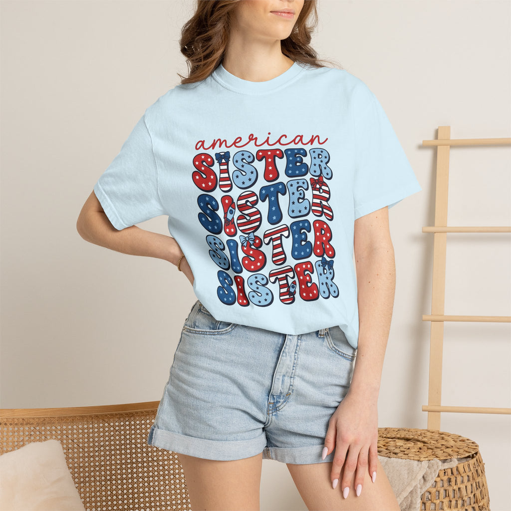 American Stars Stripes Shirt 4th Of July Relatives Gift Women Modern Graphic Tee American Flag T-Shirt Independence Day Fan Patriotic Tshirt