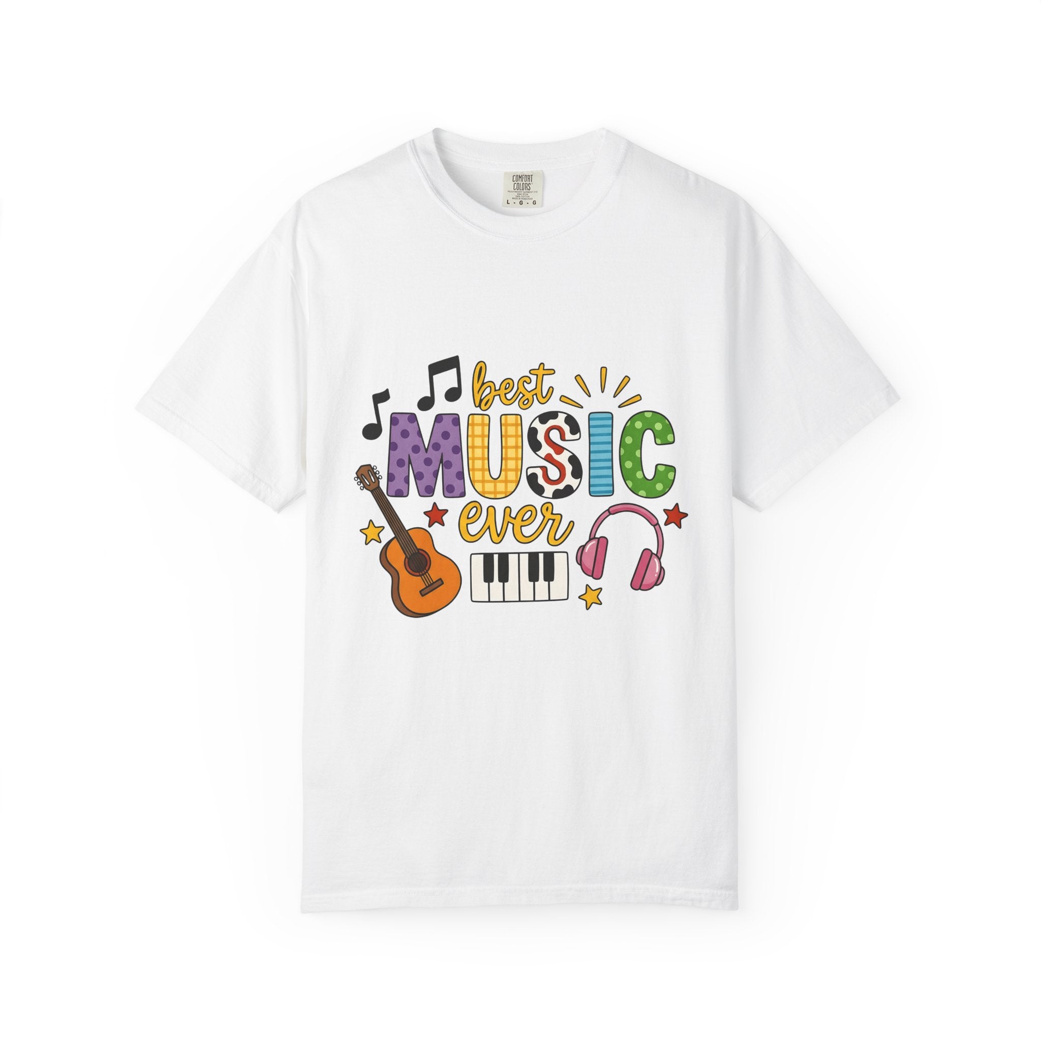 Musical Instruments Shirt Music Teacher Artist Gift Women Comic Tee Guitar T-Shirt Music Educator Enthusiast Cartoon Tshirt Artist Graphic