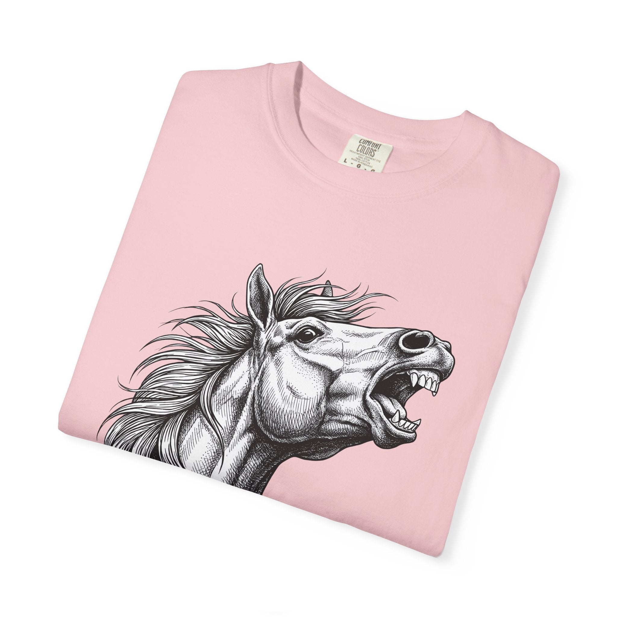Stallion Head Shirt Animals Mounts Gift Women Cartoon Tee Horse T-Shirt Animal Fan Toon Tshirt Horseback Graphic Classic Flowing Mane Tshirt