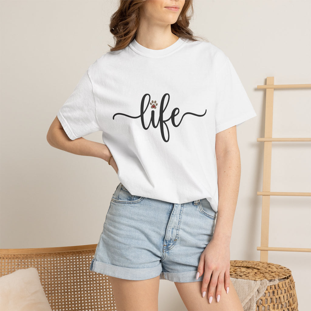 Paw Print Handwriting Shirt Dog Critter Gift Women Calligraphy Lettering Tee Handwritten Message T-Shirt Dog Fan Typography Tshirt Animal