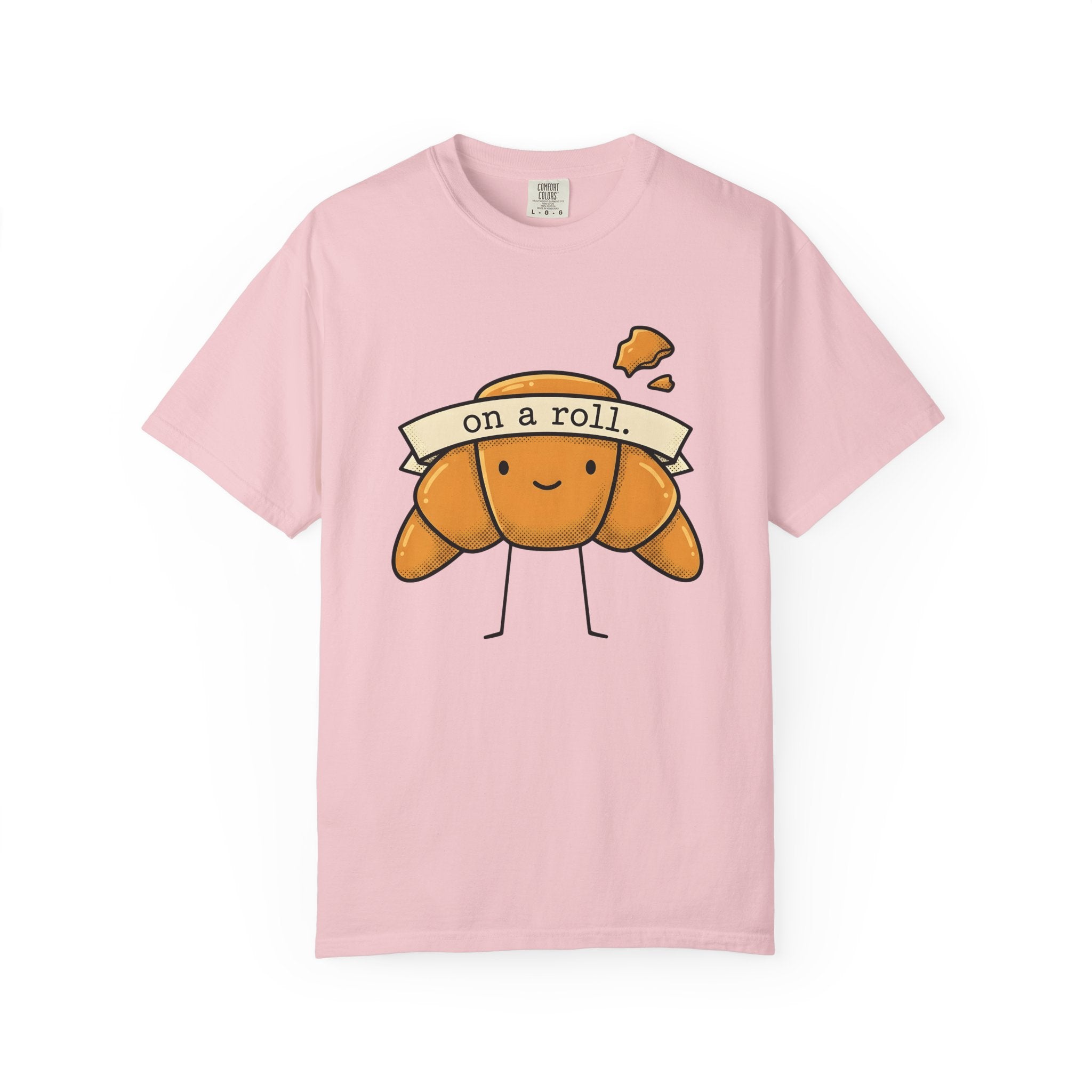 Croissant Character Shirt Desserts Breakfast Gift Women Cartoon Tee Pastry T-Shirt Sweets Fan Comic Tshirt Morning Graphic Kawaii Banner