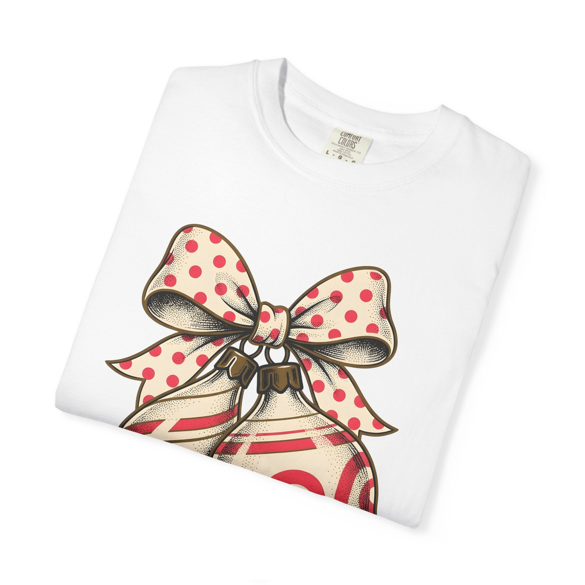 Holiday Ornaments Shirt Christmas Celebration Gift Women Retro Tee Baubles T-Shirt Xmas Fan Vintage Tshirt Party Graphic Sketch Dotted
