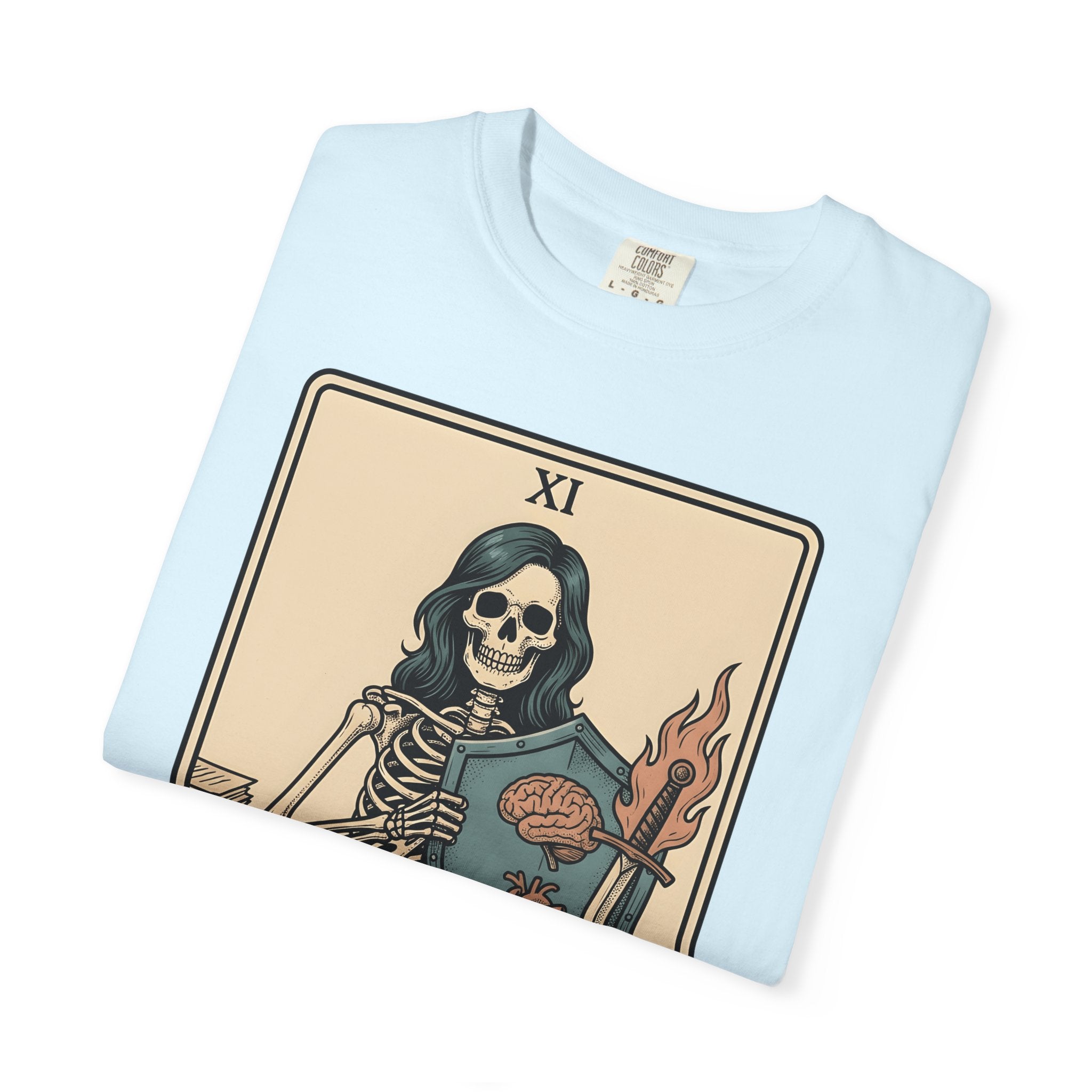 Skull Tarot Card Shirt Nurses Motivation Gift Women Ink Tee Tarot T-Shirt Nurse Enthusiast Tattoo Tshirt Inspirational Graphic Retro Emblem