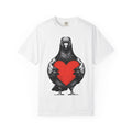 Dove Heart Shirt Animals Holiday Gift Women Sketch Tee Heart T-Shirt Creature Fan Pigeon Tshirt Christmas Graphic Retro Romance Tshirt