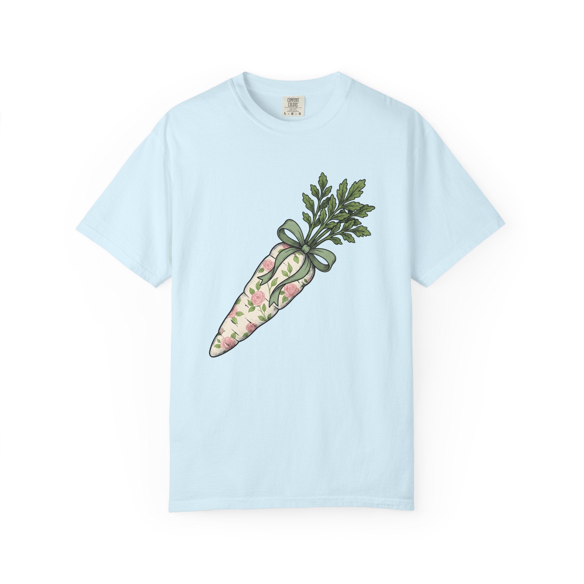 Bloom Carrot Shirt Easter Farming Gift Women Greenery Tee Carrot T-Shirt Spring Fan Foliage Tshirt Agricultural Graphic Hand Drawn Knot