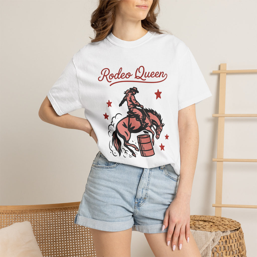 Barrel Horse Shirt Cowgirl Country Gift Women Distressed Tee Barrel Racing T-Shirt Rodeo Fan Western Tshirt Rural Graphic Line Art Star